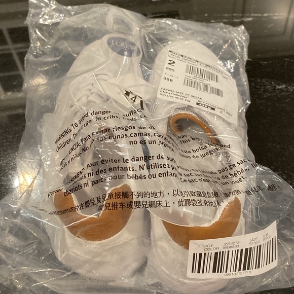 J. Crew White Canvas Lace-up Sneakers Size 9 M NWT Brand New!! - Picture 9 of 9